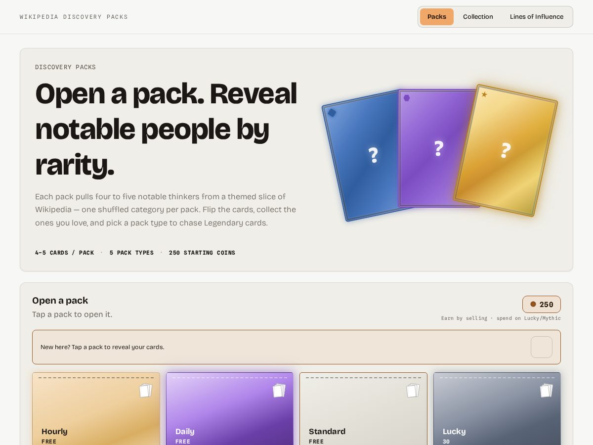 Landing-page snapshot of packthinkers.com
