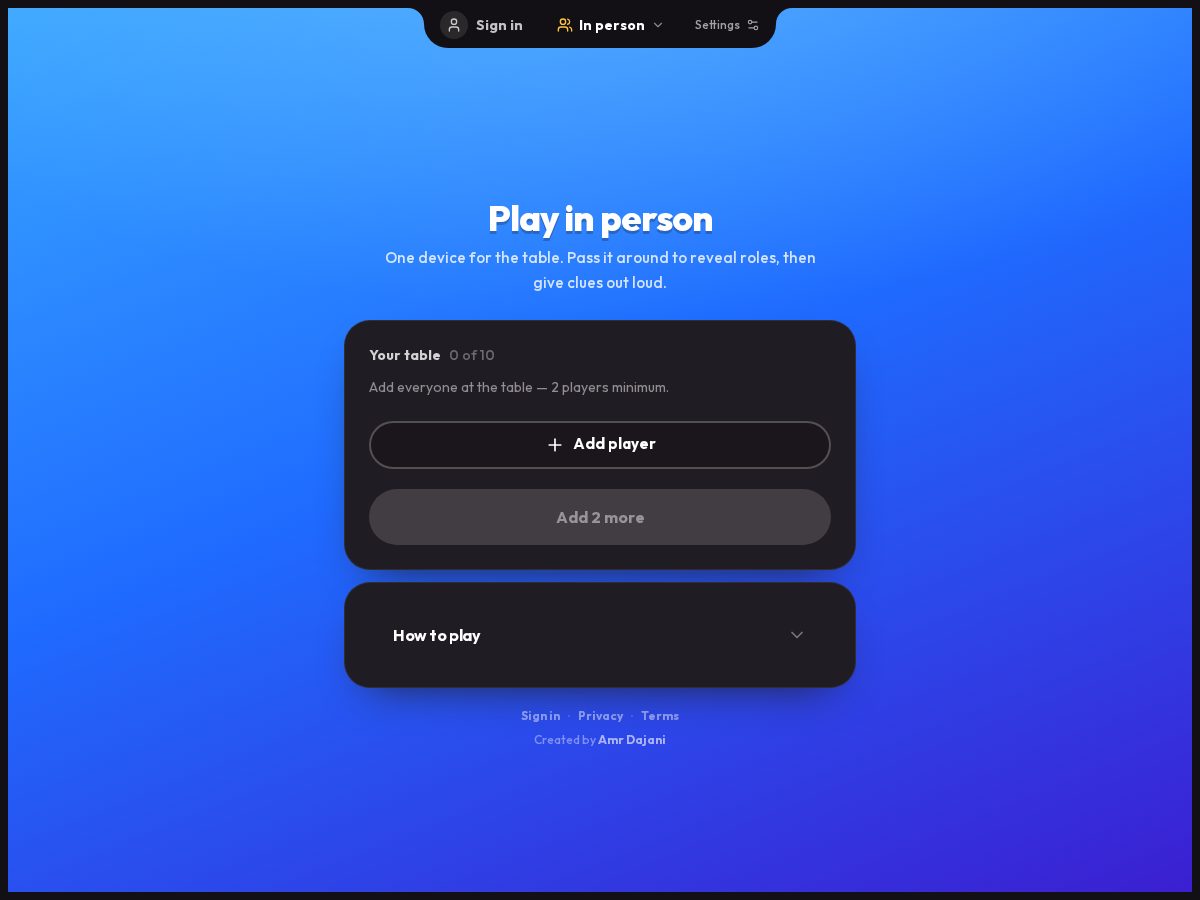 Landing-page snapshot of playtheliar.com