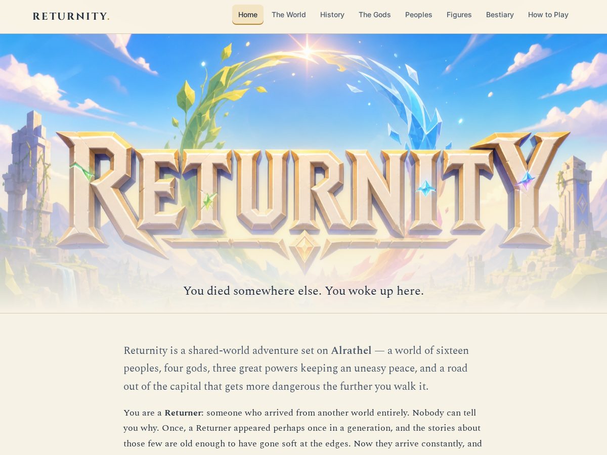 Landing-page snapshot of returnitymmo.com
