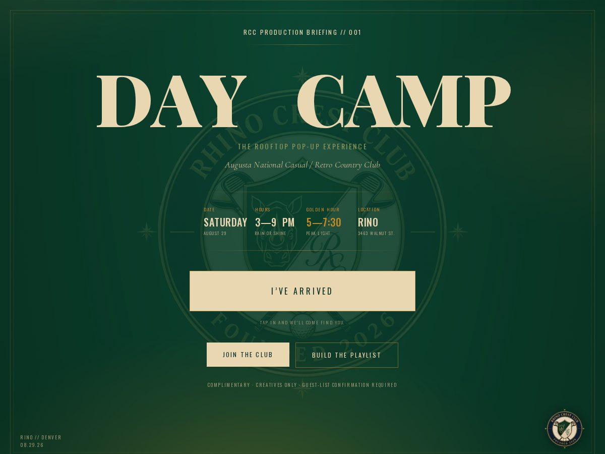 Landing-page snapshot of rhinocrestclub.com