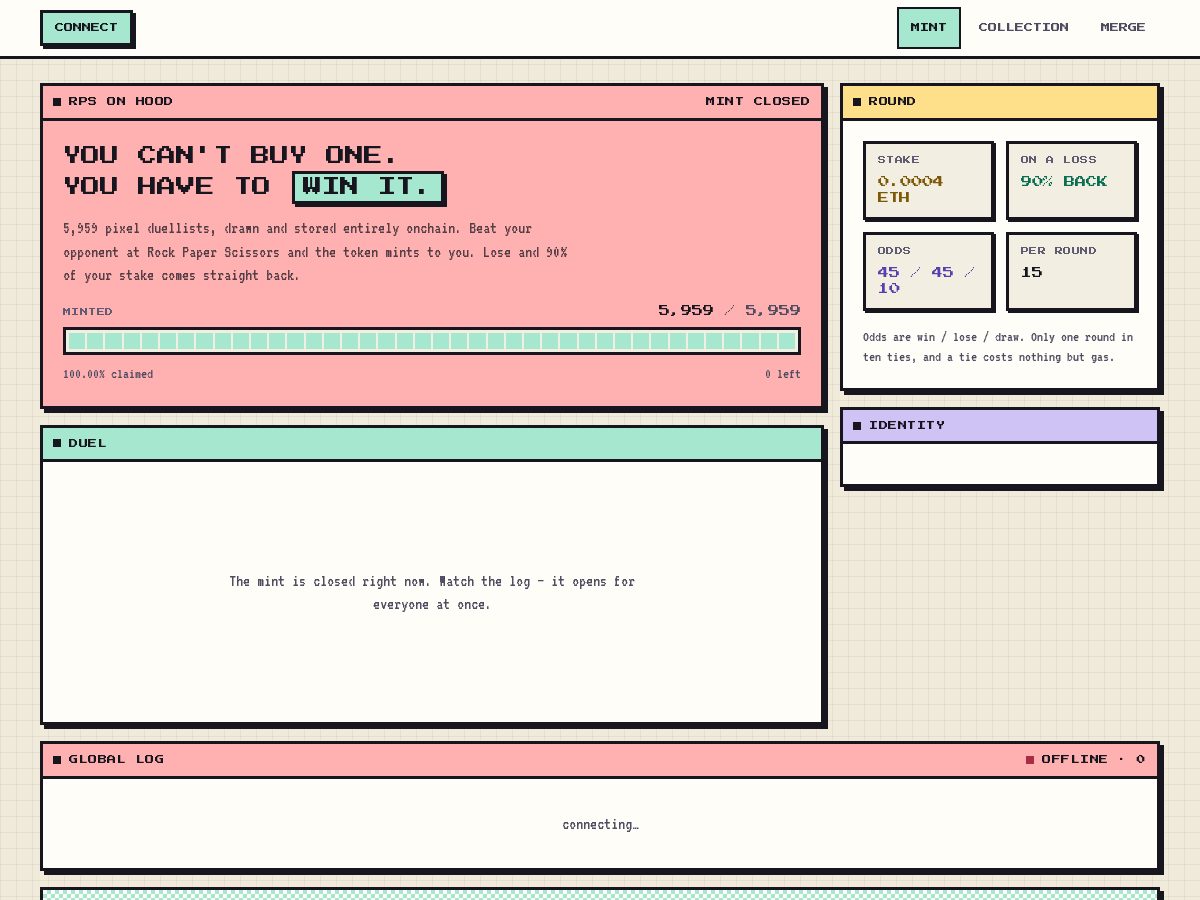 Landing-page snapshot of rpshood.xyz