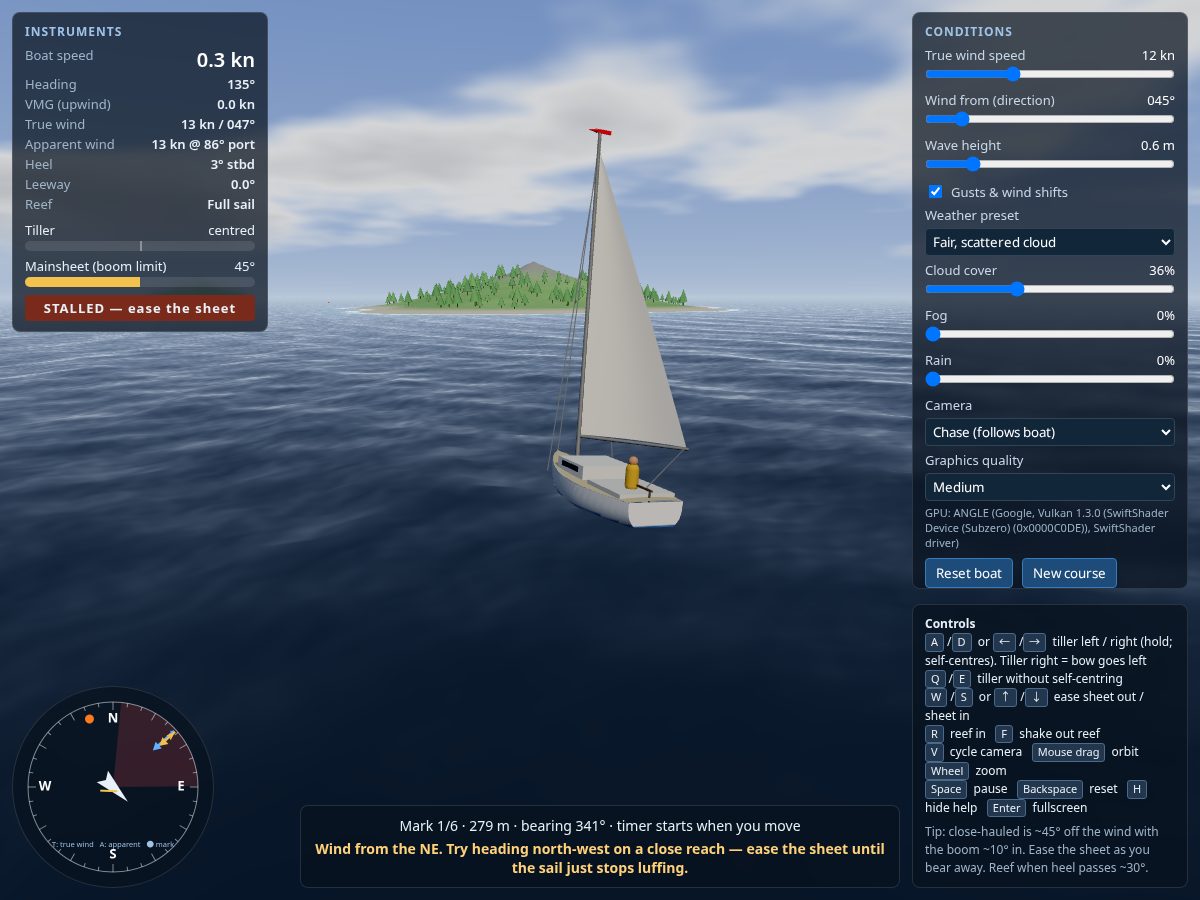 Landing-page snapshot of sailsim.org