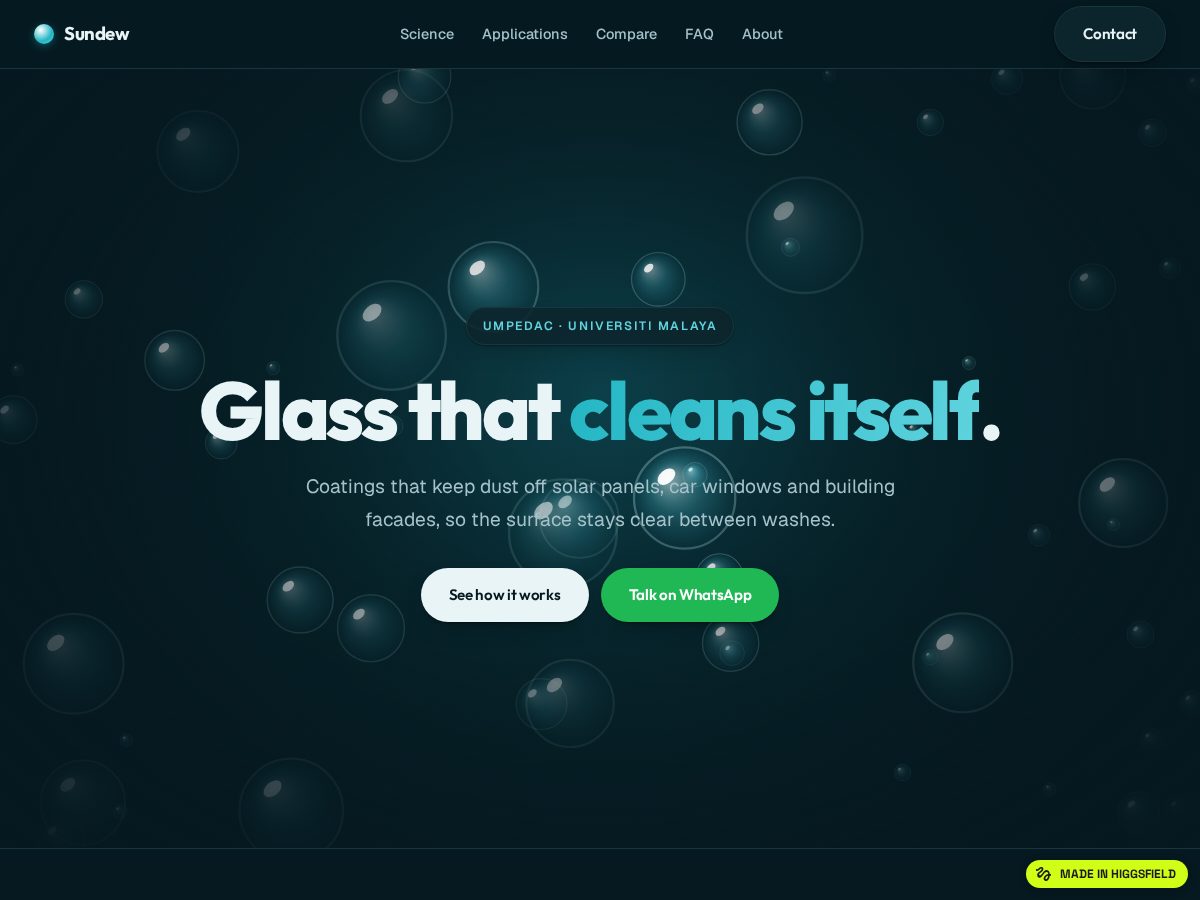 Landing-page snapshot of sundewcoatings.com