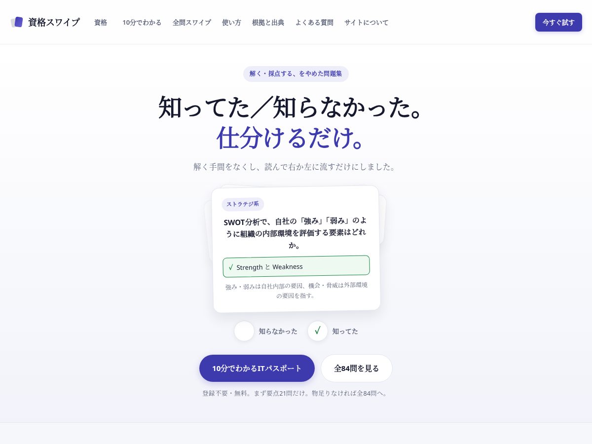 Landing-page snapshot of swipeandpass.com