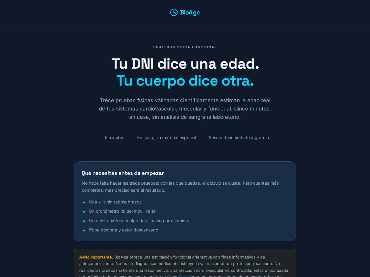 Landing-page snapshot of tuedadbiologica.com