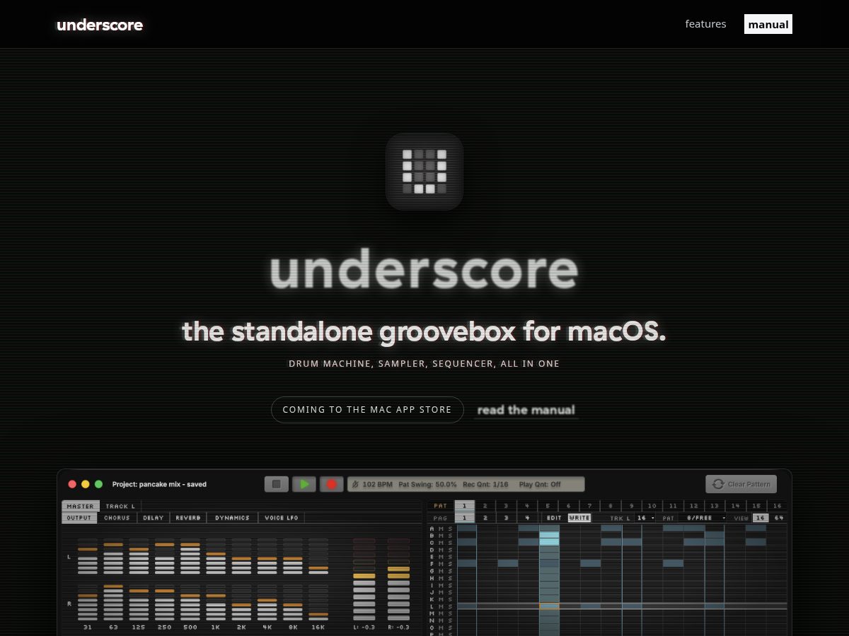 Landing-page snapshot of underscore.website
