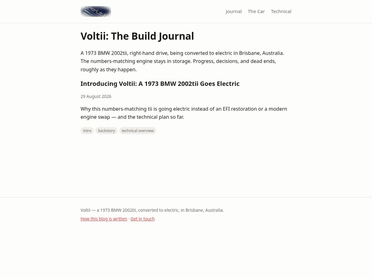 Landing-page snapshot of voltii.blog