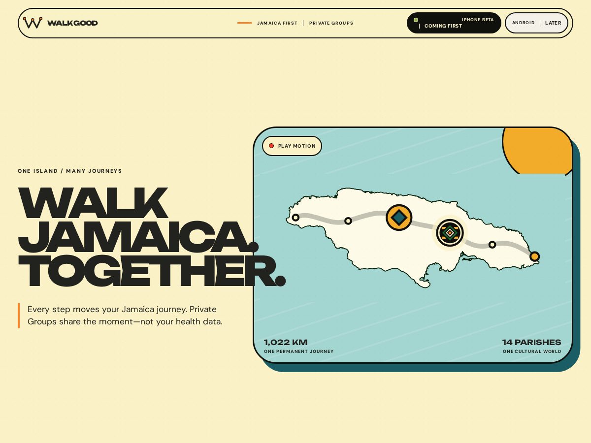 Landing-page snapshot of walkgood.app