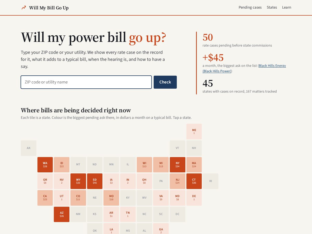 Landing-page snapshot of willmybillgoup.com