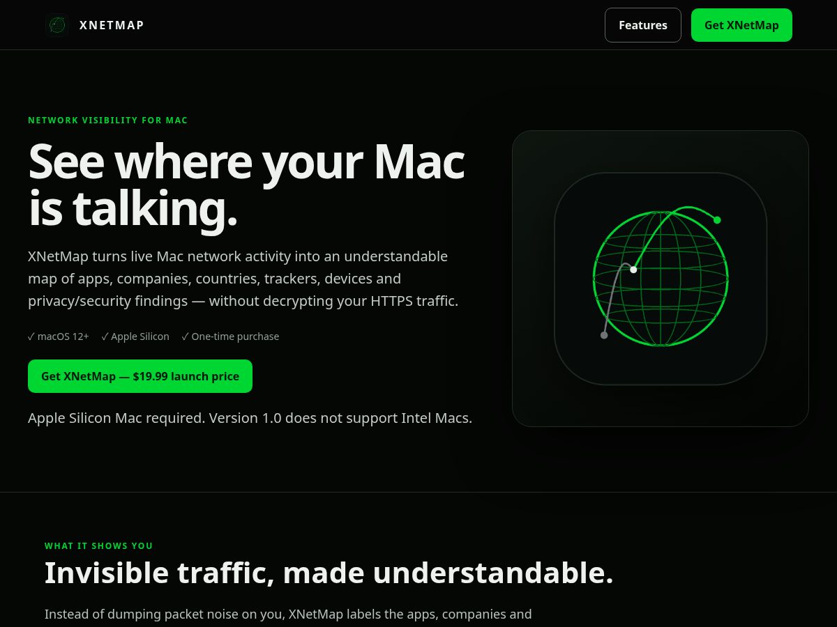 Landing-page snapshot of xnetmap.com