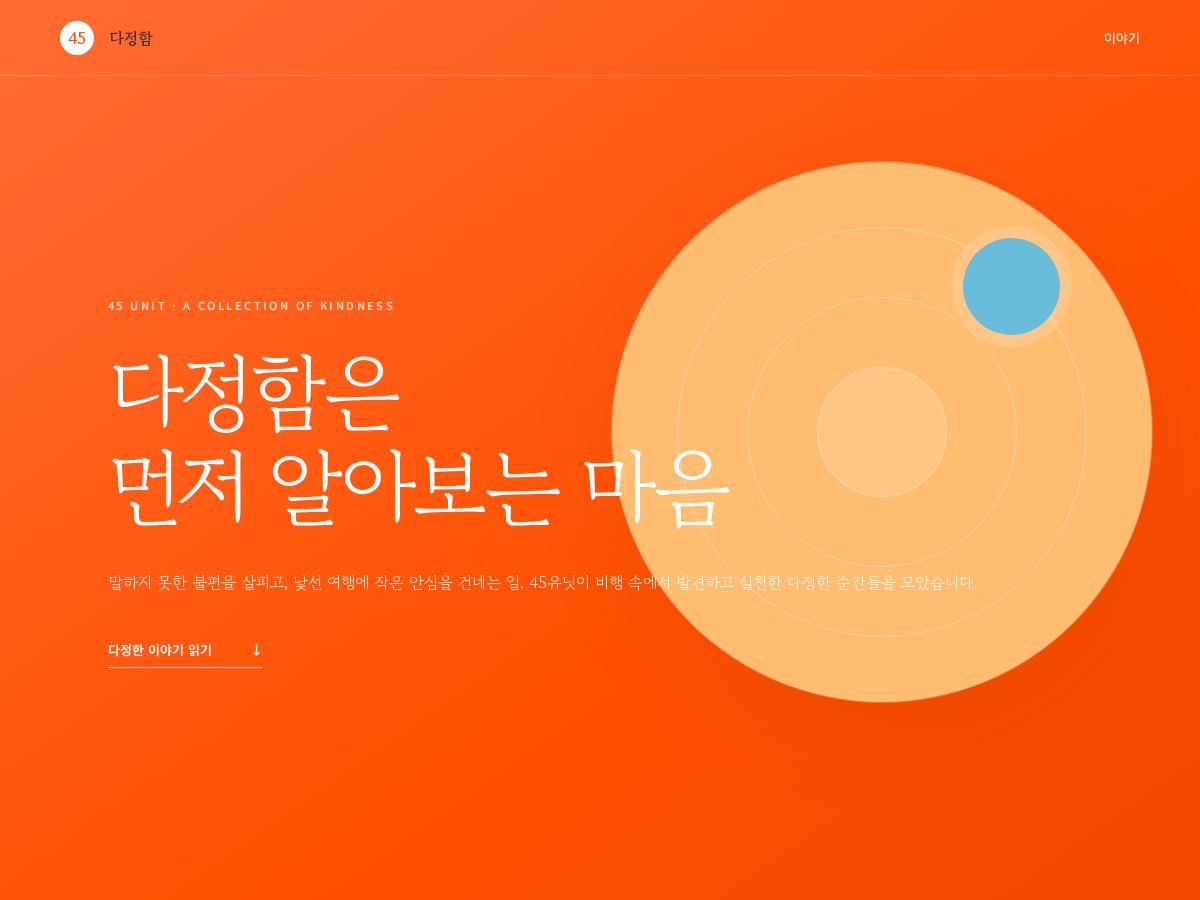Landing-page snapshot of 45unit.cloud