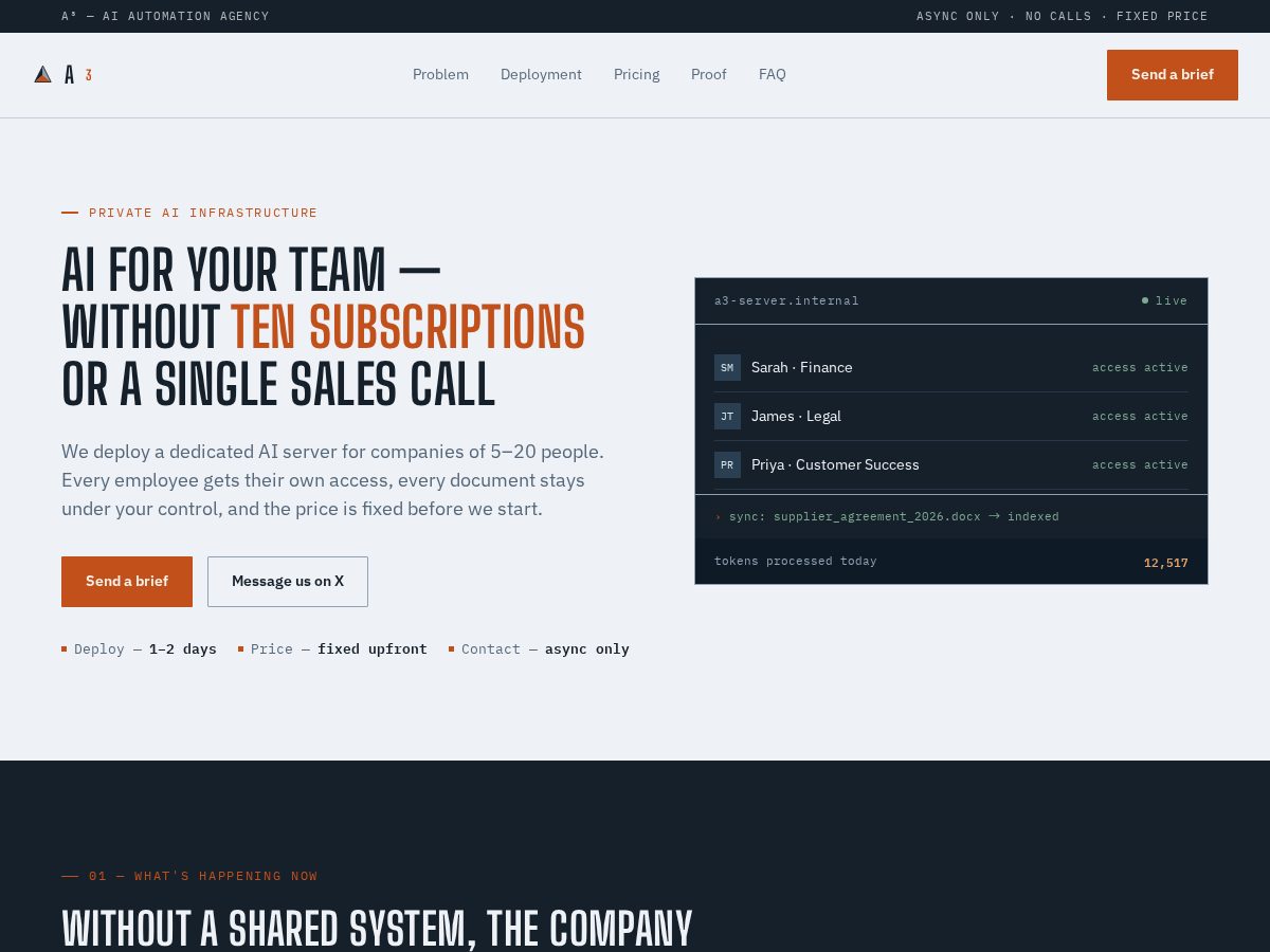 Landing-page snapshot of a3now.online