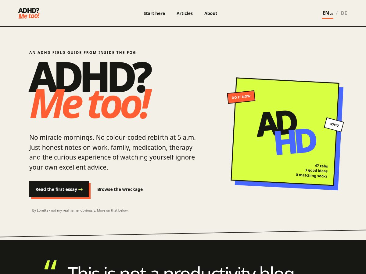 Landing-page snapshot of adhd-me-too.blog