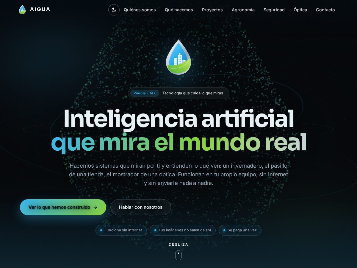 Landing-page snapshot of aiguaia.com
