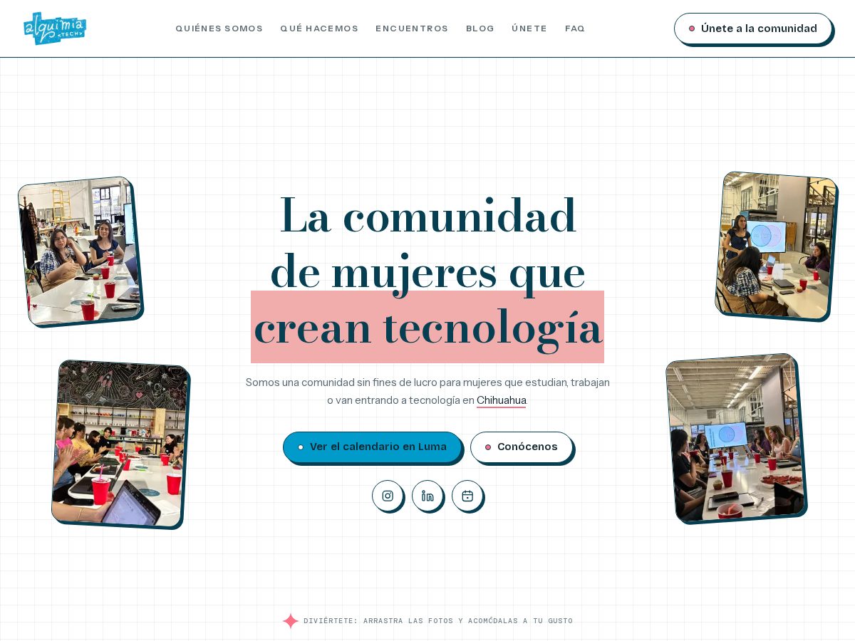 Landing-page snapshot of alquimiatech.website