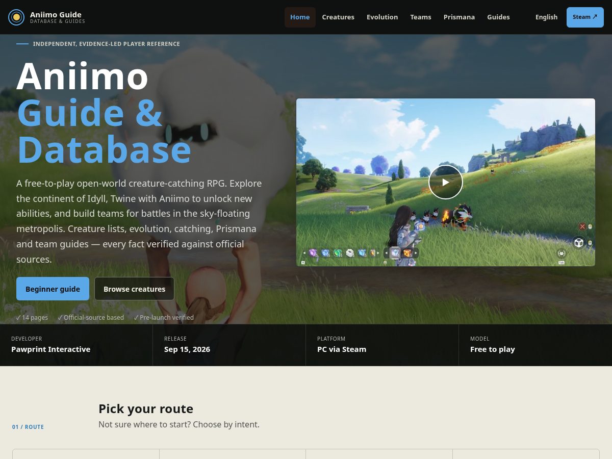 Landing-page snapshot of aniimo-game.online