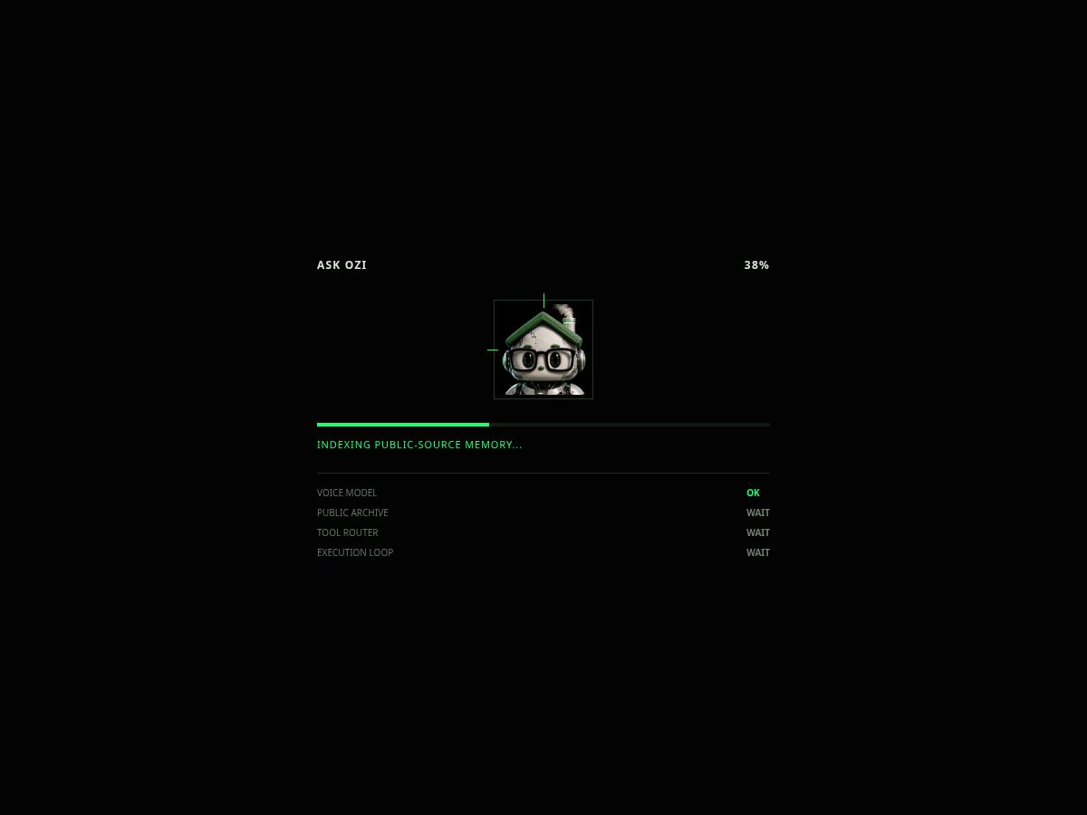 Landing-page snapshot of askozi.xyz