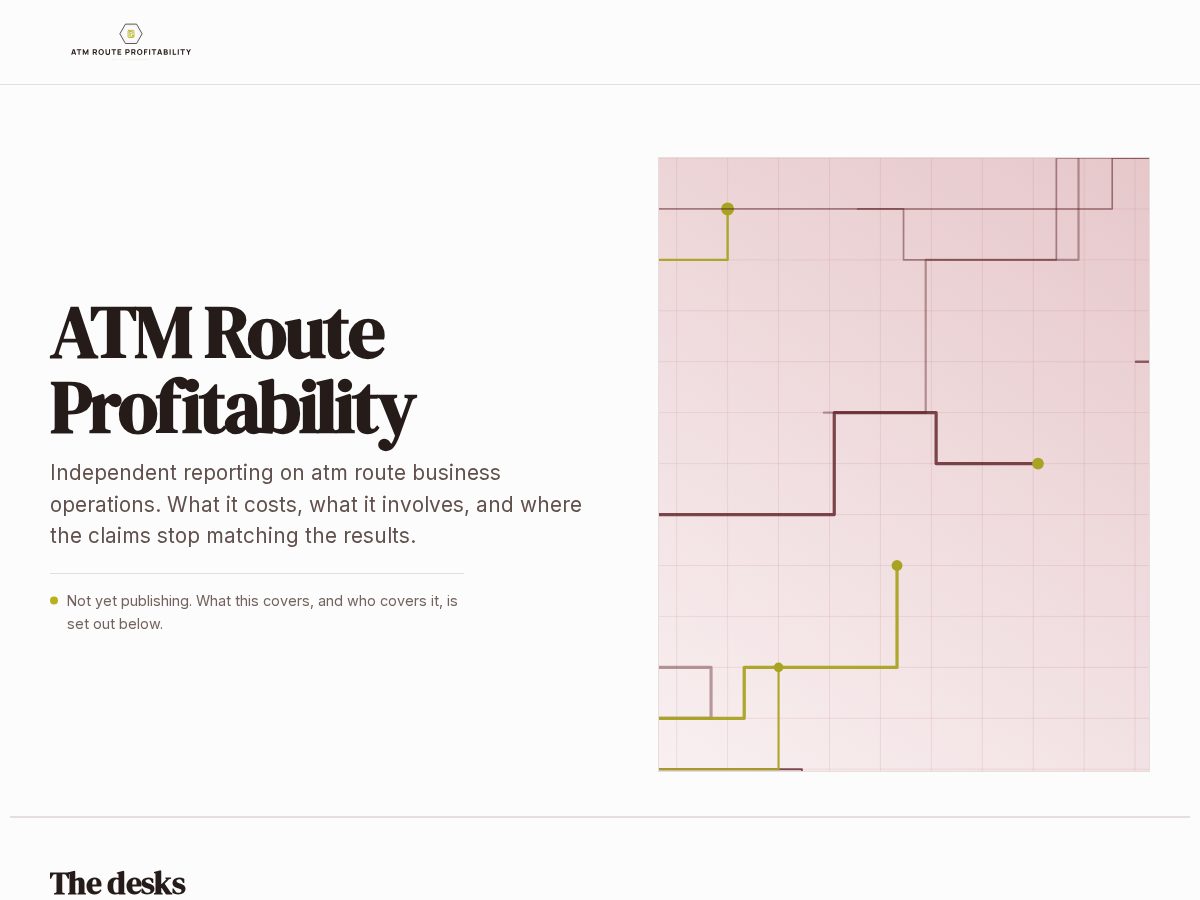 Landing-page snapshot of atmrouteprofitability.com