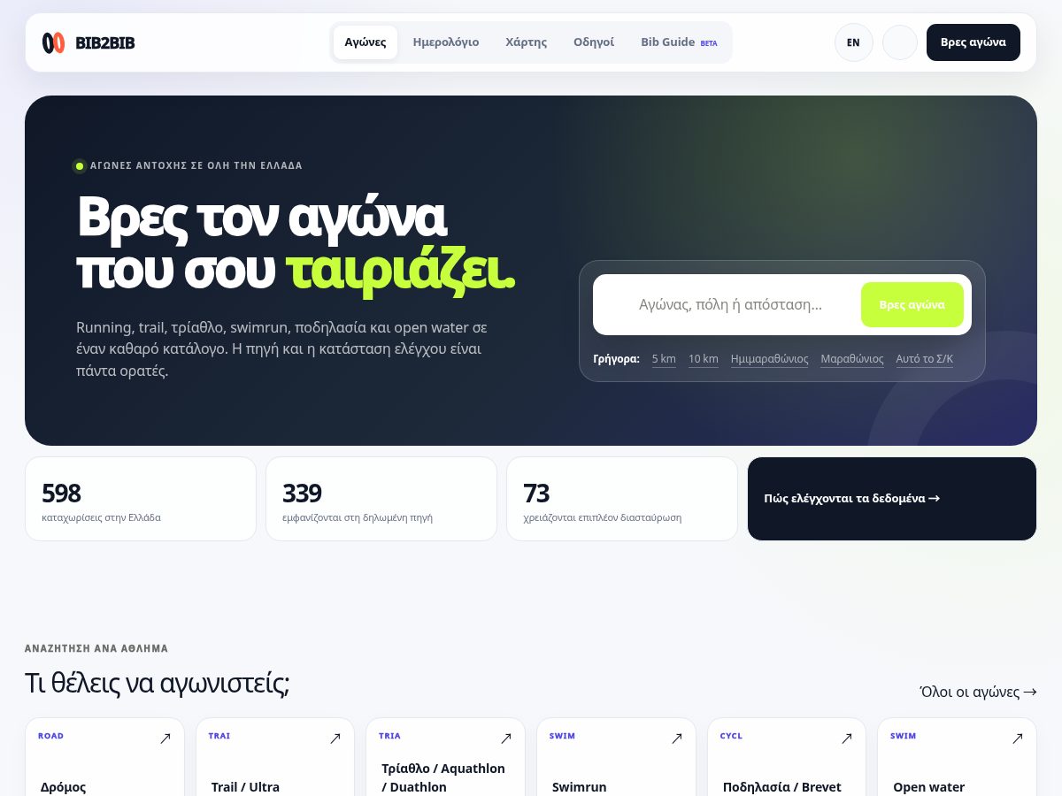 Landing-page snapshot of bib2bib.com