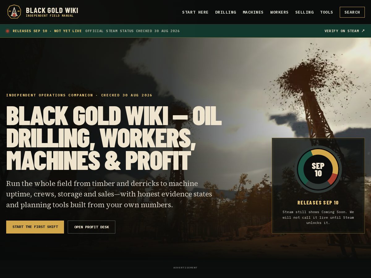 Landing-page snapshot of blackgoldoilsimulator.shop