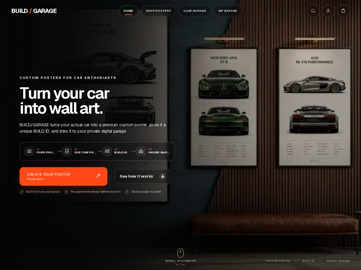 Landing-page snapshot of buildgarage.store
