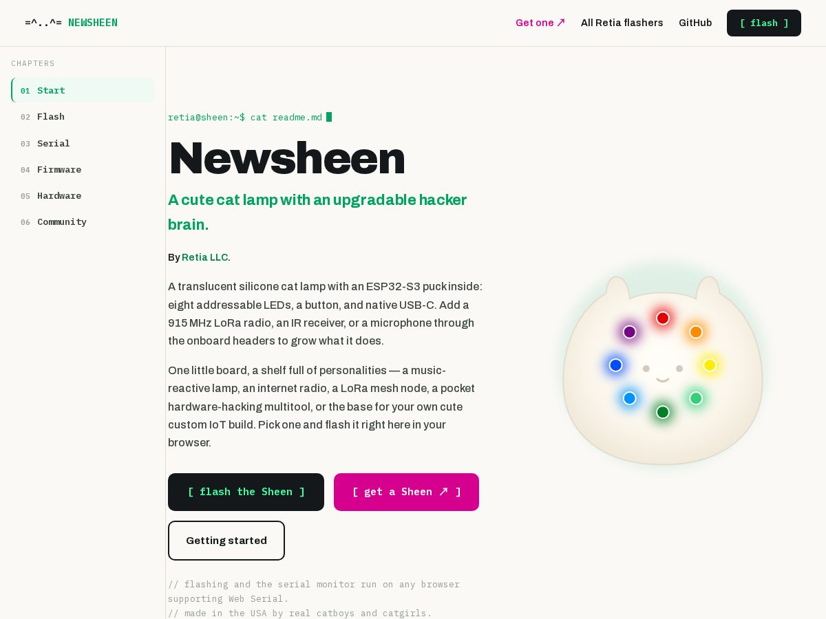 Landing-page snapshot of catlamp.site