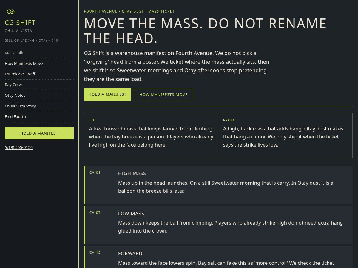 Landing-page snapshot of cgshift.click