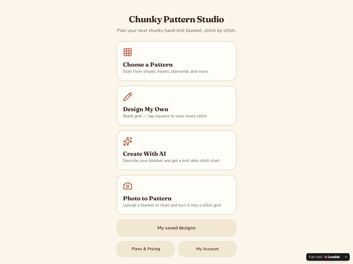 Landing-page snapshot of chunkygrid.com