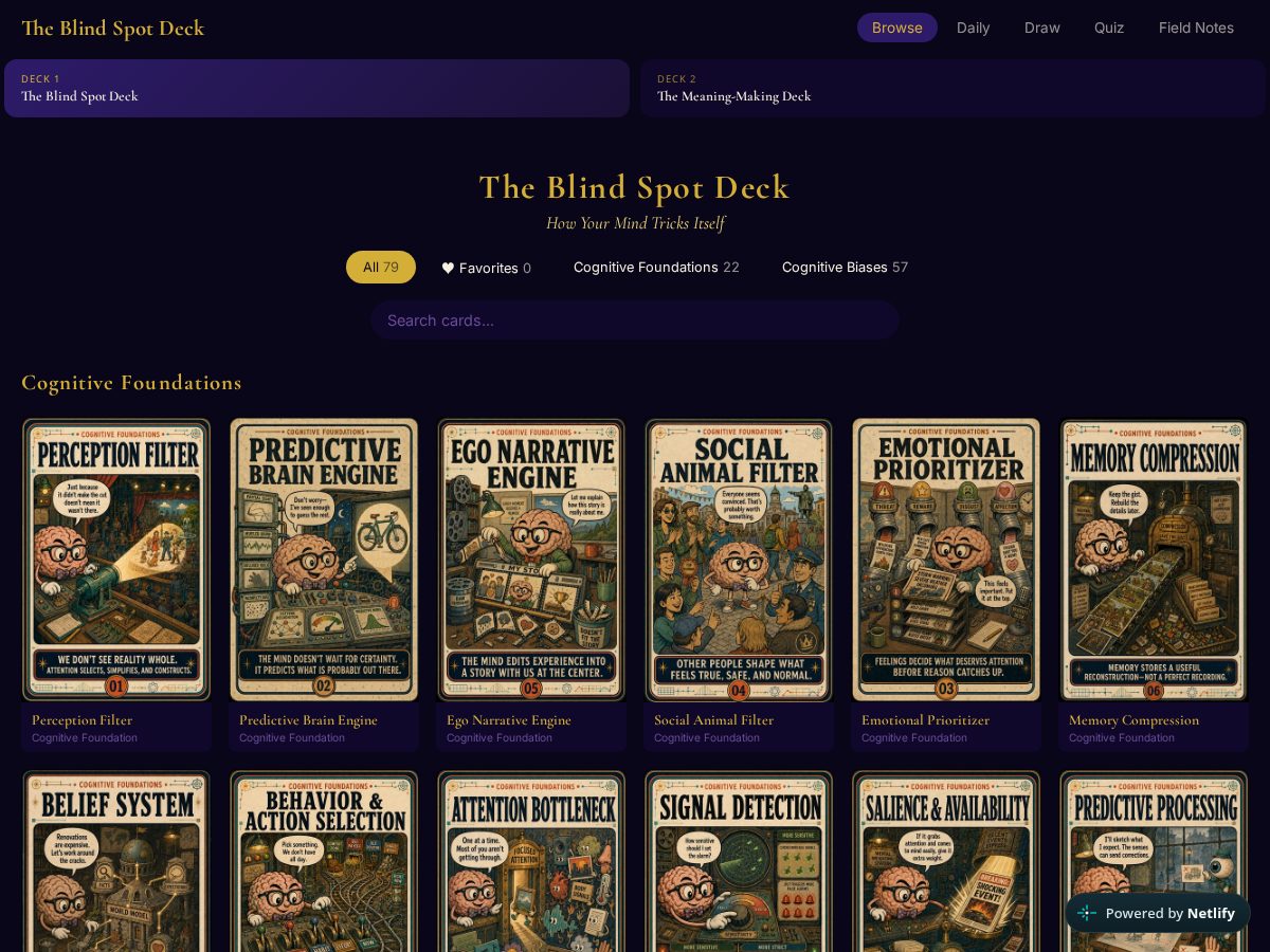 Landing-page snapshot of cognitive.cards