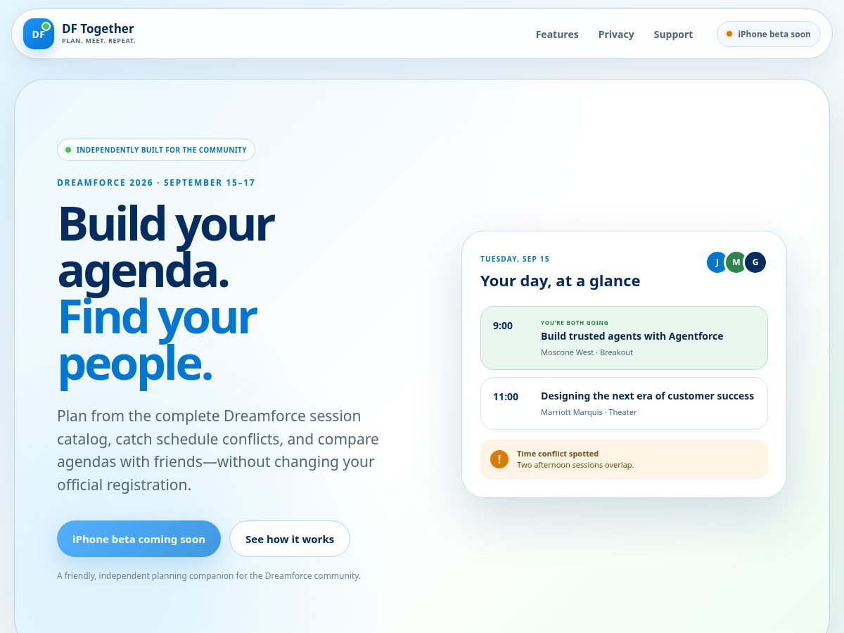 Landing-page snapshot of df-together.com