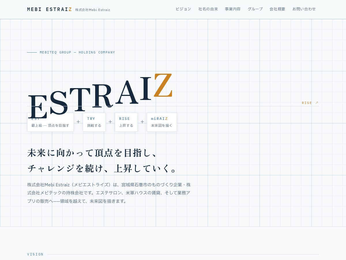 Landing-page snapshot of estraiz.com