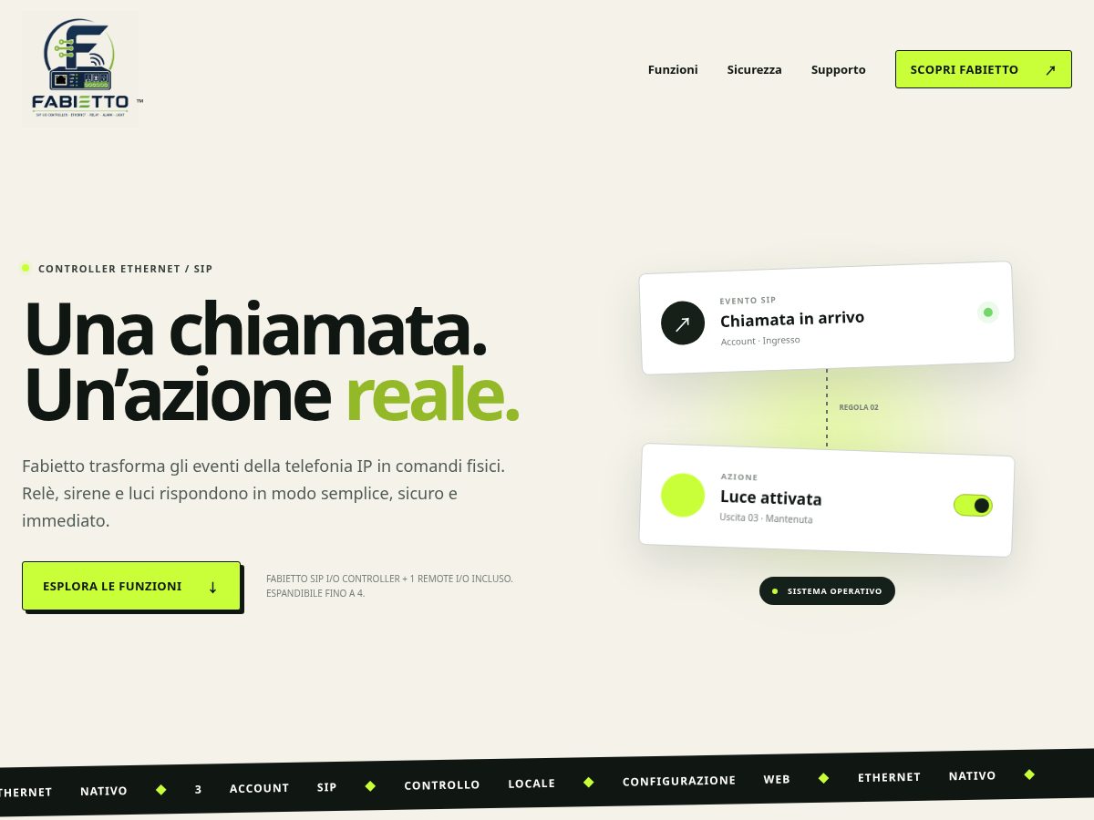 Landing-page snapshot of fabietto.info