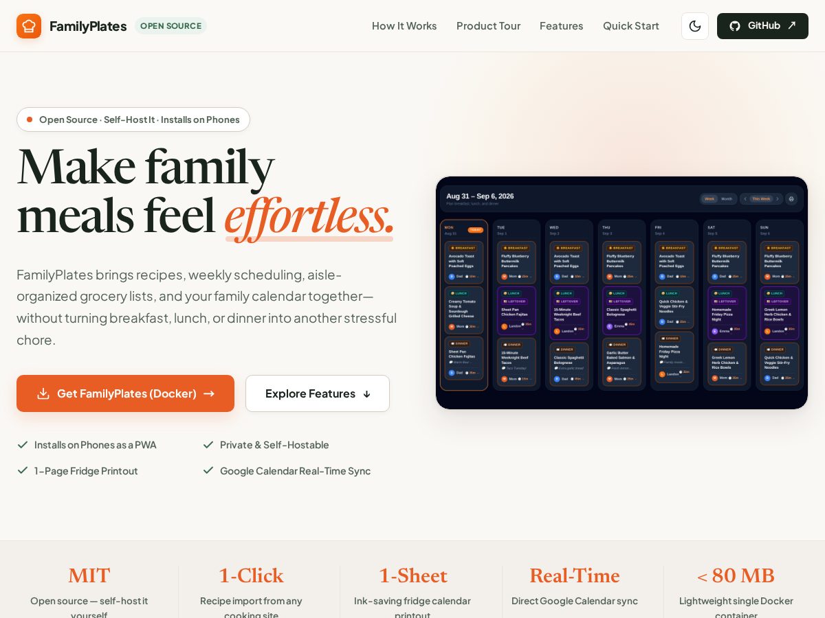 Landing-page snapshot of familyplates.org
