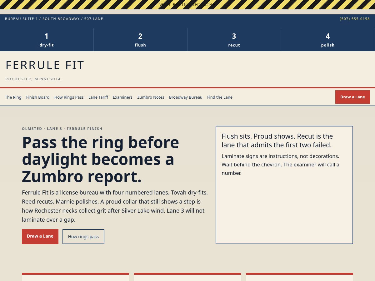 Landing-page snapshot of ferrulefit.click