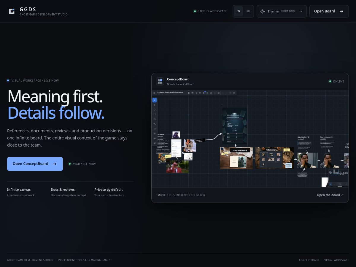 Landing-page snapshot of ggds.dev