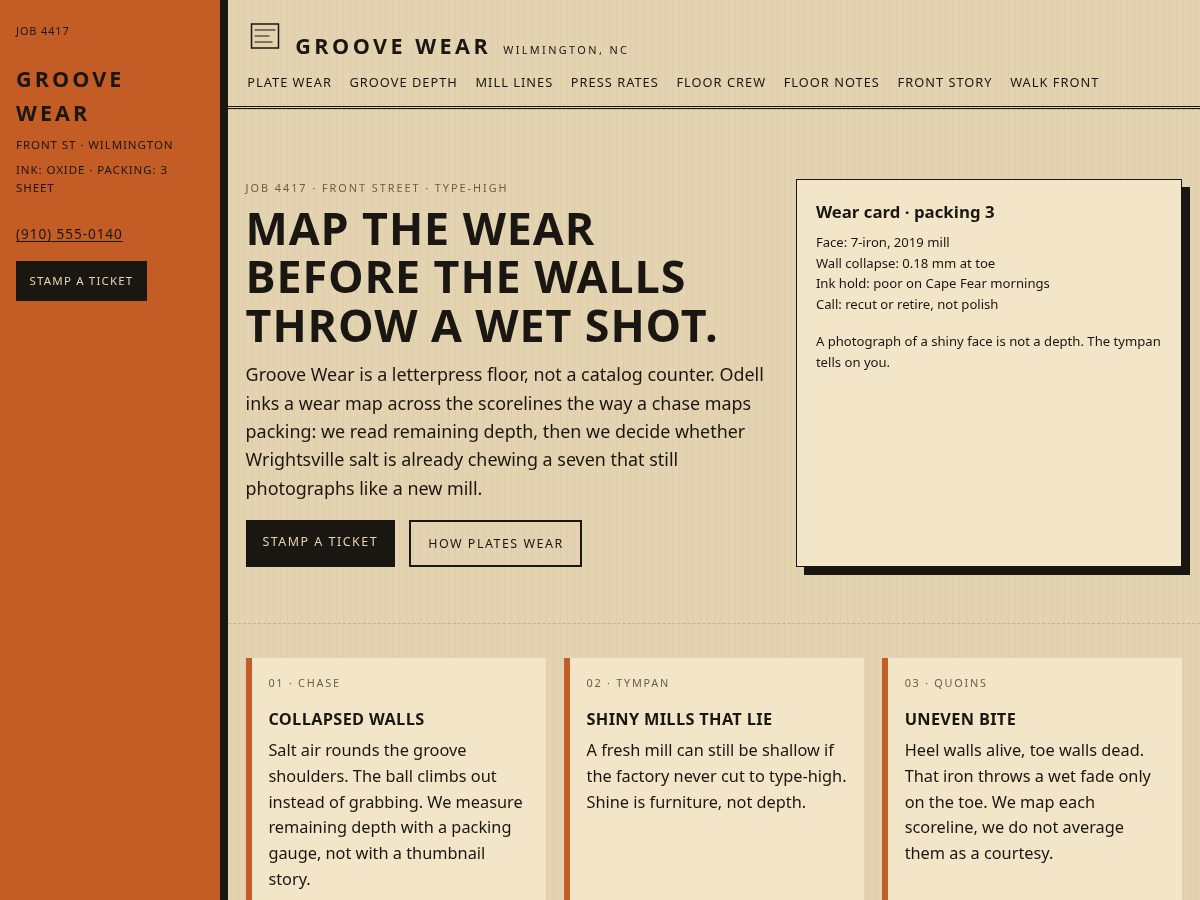 Landing-page snapshot of groovewear.click
