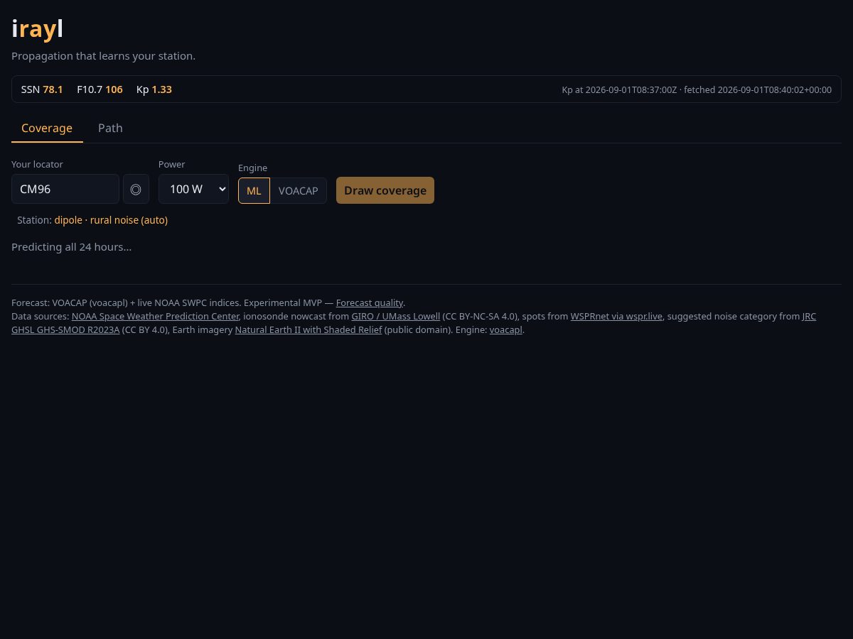 Landing-page snapshot of irayl.com