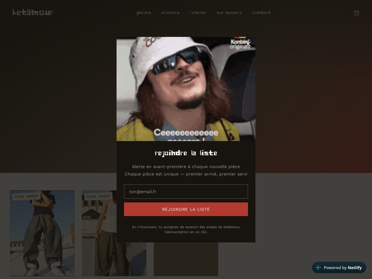 Landing-page snapshot of ketamour.com