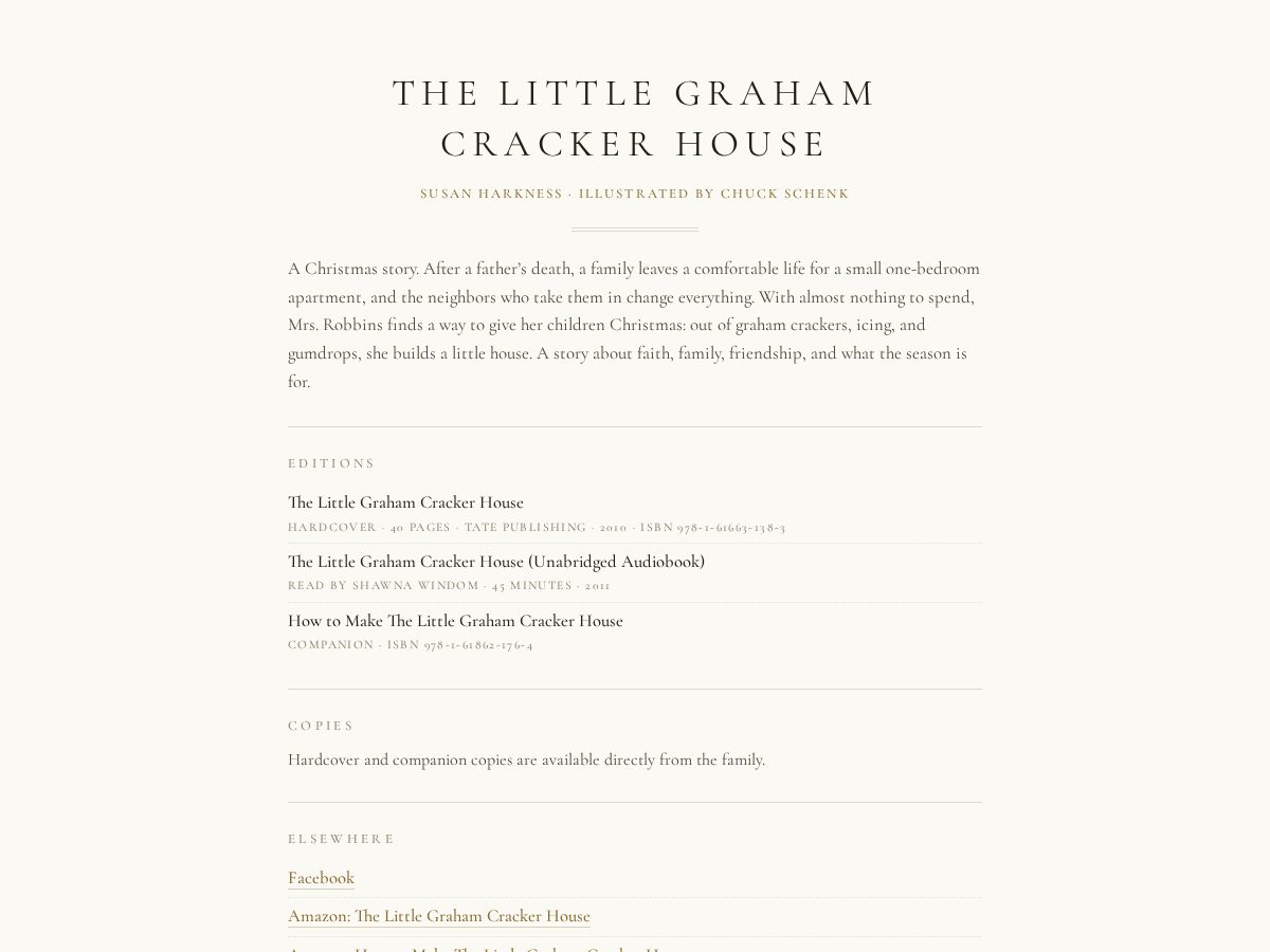 Landing-page snapshot of littlegrahamcrackerhouse.com