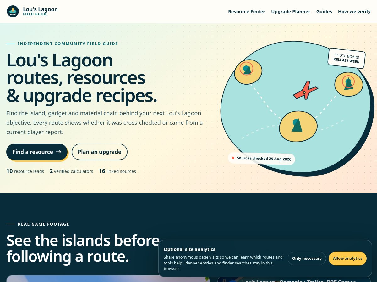 Landing-page snapshot of louslagoon.net