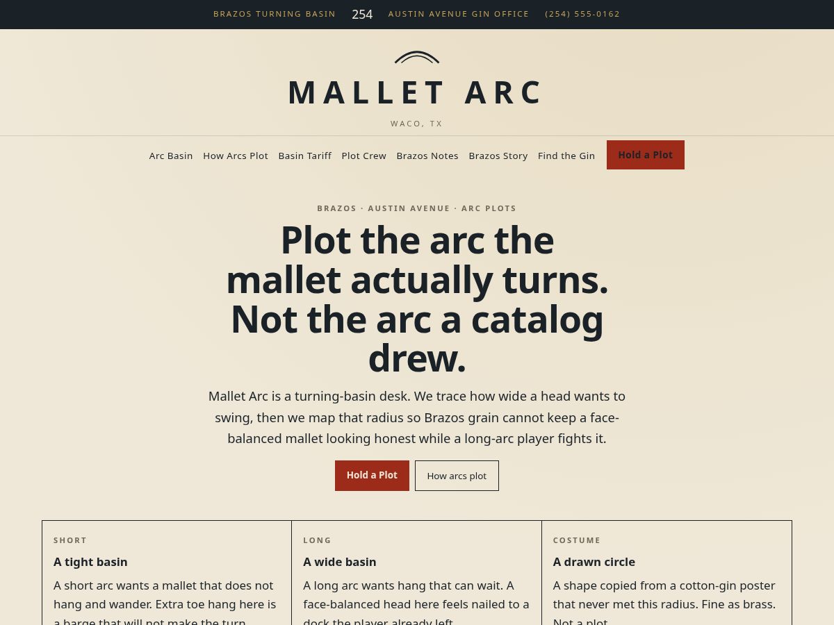 Landing-page snapshot of malletarc.click