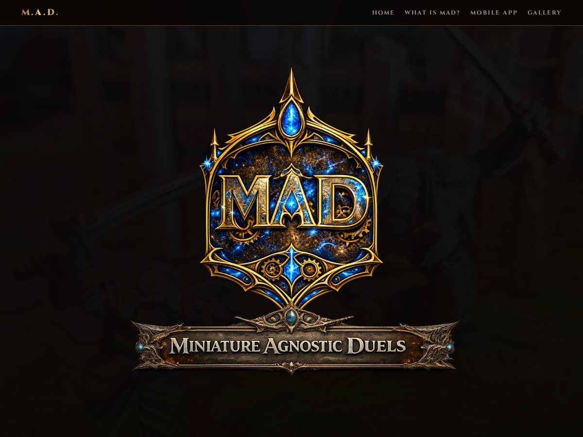 Landing-page snapshot of miniatureagnosticduels.com