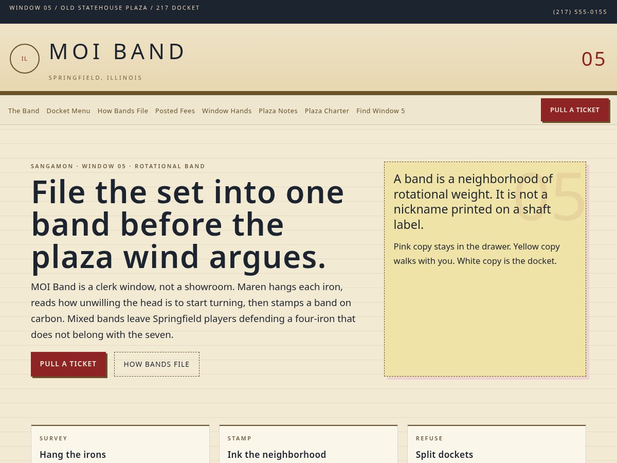 Landing-page snapshot of moiband.shop