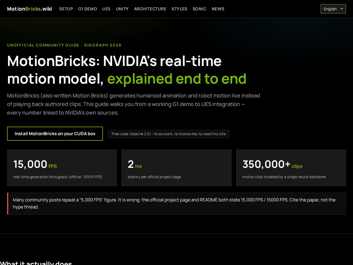 Landing-page snapshot of motionbricks.wiki