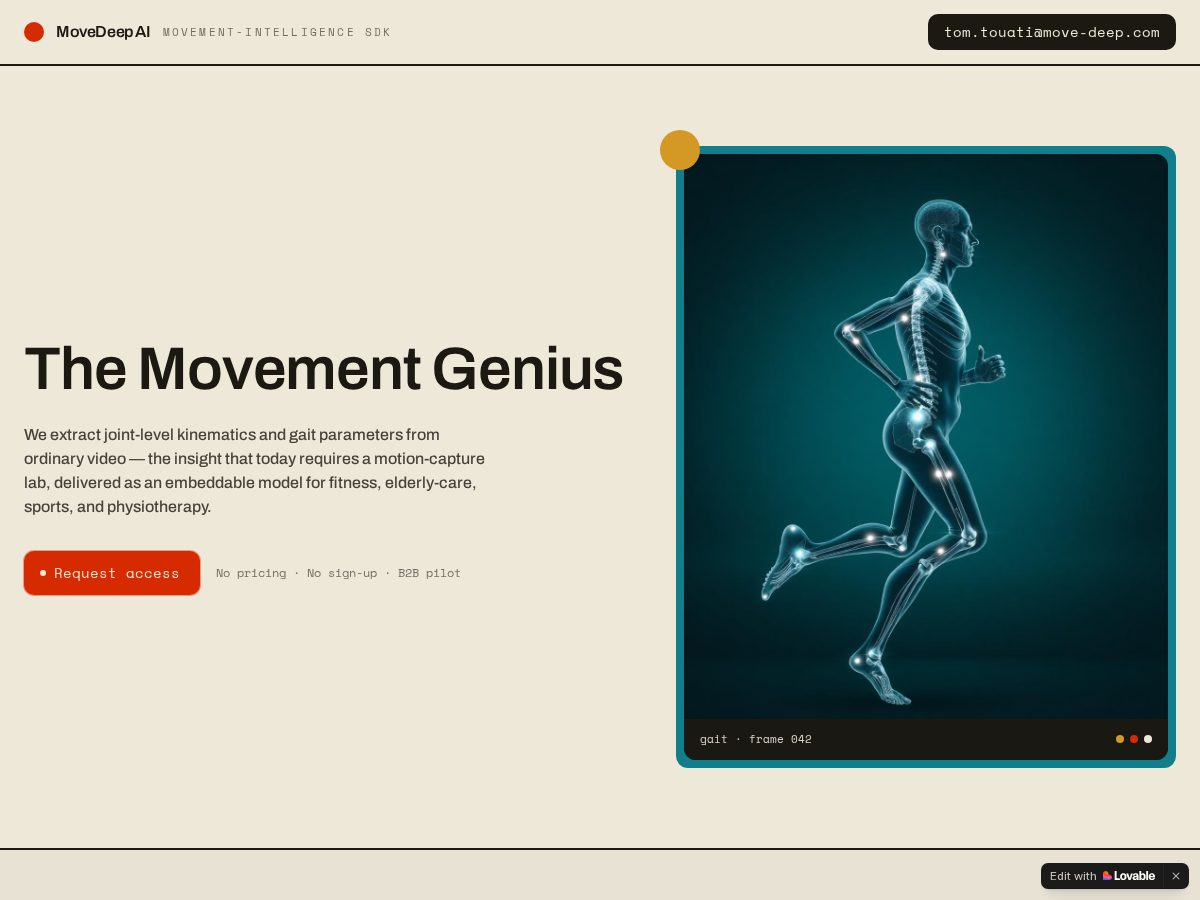Landing-page snapshot of move-deep.com