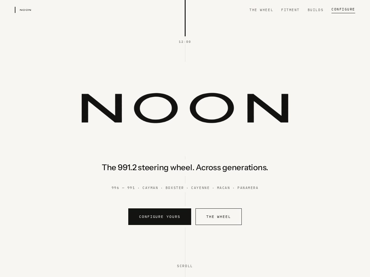 Landing-page snapshot of noonsteer.com