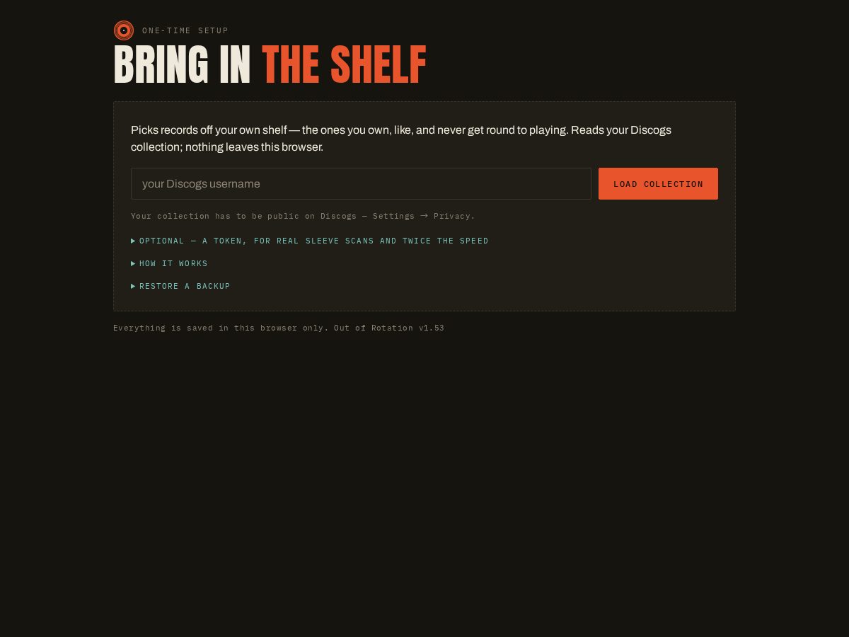 Landing-page snapshot of outofrotation.org