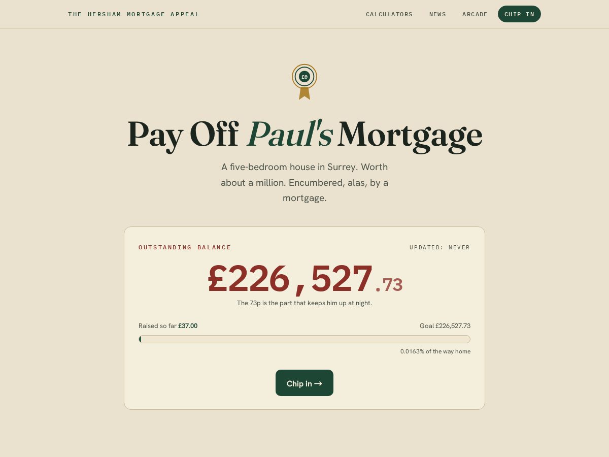 Landing-page snapshot of payoffpaul.com