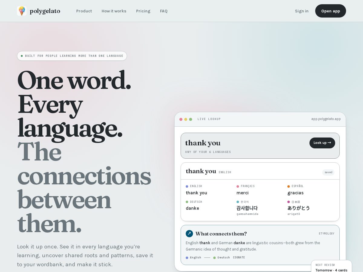 Landing-page snapshot of polygelato.app