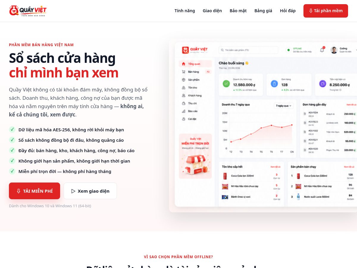 Landing-page snapshot of quayviet.com